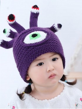 Big Kid's Alien Themed Knitted Hat